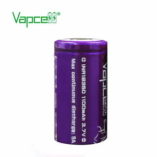 ถ่านชาร์จขนาด Vapcell 18350 1100mAh 9A ของแท้ 100%