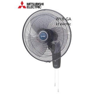 ราคาMITSUBISHI พัดลมติดผนัง 18 นิ้ว W18-GA / พัดลมติดผนัง 18 นิ้ว แบบรีโมทคอนโทรล W18-RA สีเทา / สีขาว