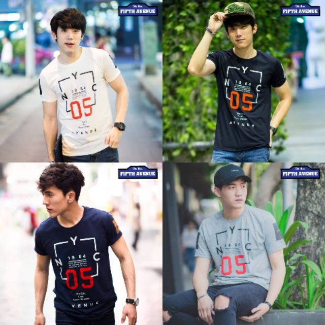 เสื้อยืดคอกลม 5th Avenue brand รุ่น Out of frame