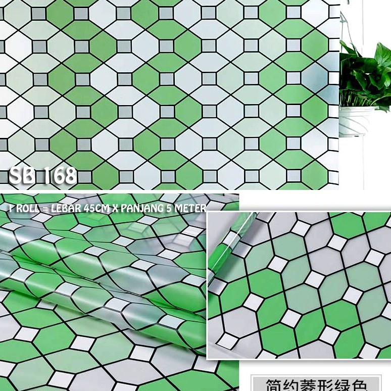 HUIHUI SHOP HS - SANBLAST UK GLASS STICKER 45CMX5M - SB 168 กันน้ํา JUST STICK เท่านั้น