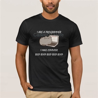 เสื้อยืดผ้าฝ้ายพิมพ์ลายขายดี เสื้อยืดแขนสั้น พิมพ์ลาย I are programmer I make computer beep boop สไตล์ยุโรป แฟชั่นฤดูร้อ