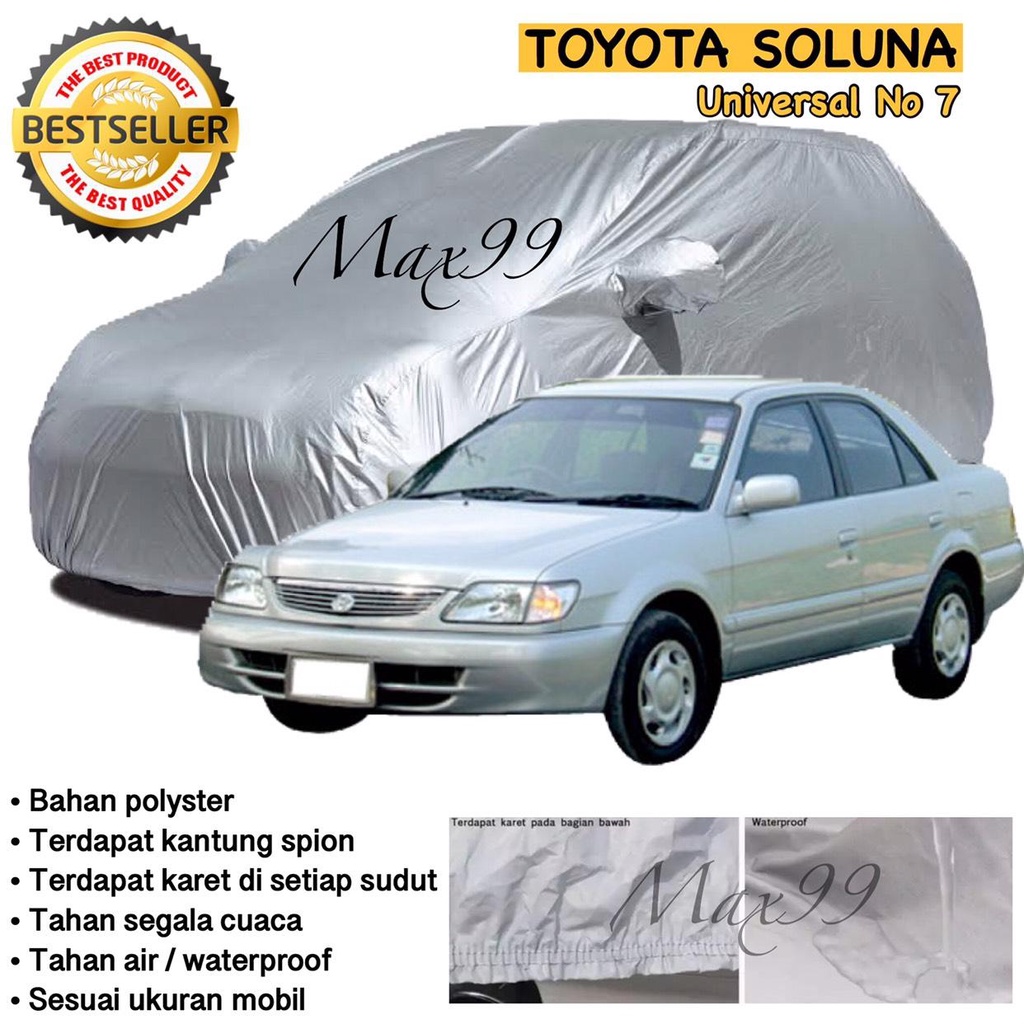 ผ้าคลุมรถ Soluna / ฝาครอบ Soluna - ฝาครอบตัวถังรถยนต์ เคลือบสีเงิน - Max99