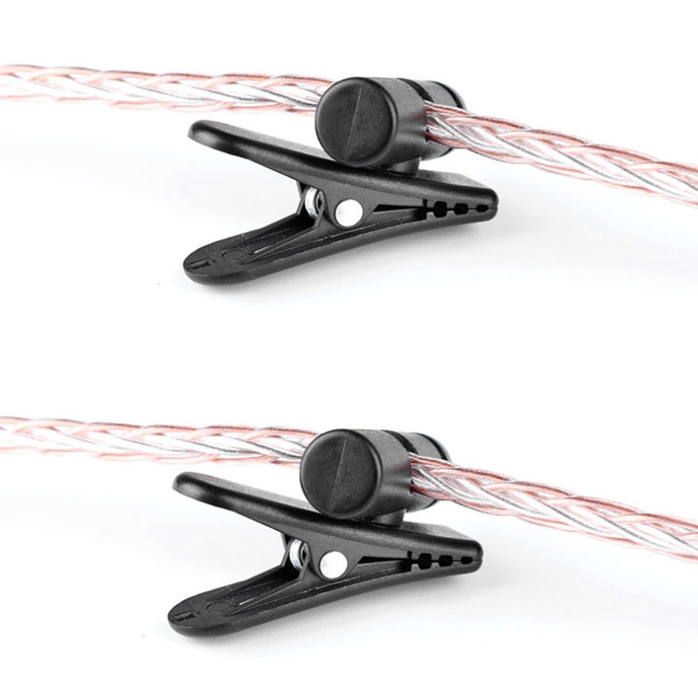 3-Pack 360° Rotating Headphone Cable Clips For 2-4mm Wires – Portable Earphone Cord Holder, Tangle-Free Clip For Earbuds, Headsets, Intercom & Charging Cables (Black)