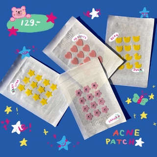 เเผ่นเเปะสิว รักษาสิว ลดการอักเสบของสิว สูตรไฮโดรคอลลอยด์ hydrocolloid acne patch 1เเผ่นมี12ชิ้น