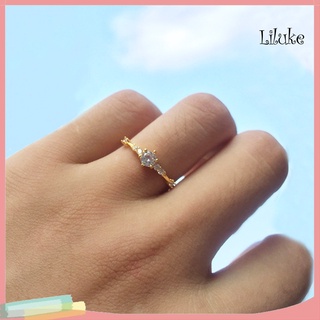 Lk-ring สายรัดนิ้วมือโลหะ ฝังพลอยเทียม ป้องกันสนิม สําหรับงานหมั้น วันเกิด