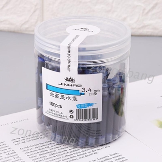 zong✨ love*100pcs Jinhao Universal Erasable Blue Fountain Pen Ink Sac Cartridges 3.4mm Refills