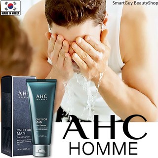 AHC HOMME Only For Man Foam Cleanser 180ml ผลิตภัณฑ์ทำความสะอาดผิวหน้าสูตรพรีเมี่ยมสำหรับผิวหน้าผู้ชายจากเกาหลี