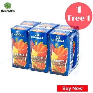 CHABAA 40%CARROTMIXED 180ML.*6 พิเศษ ซื้อ 1 เเถม 1 Special Buy 1 free 1