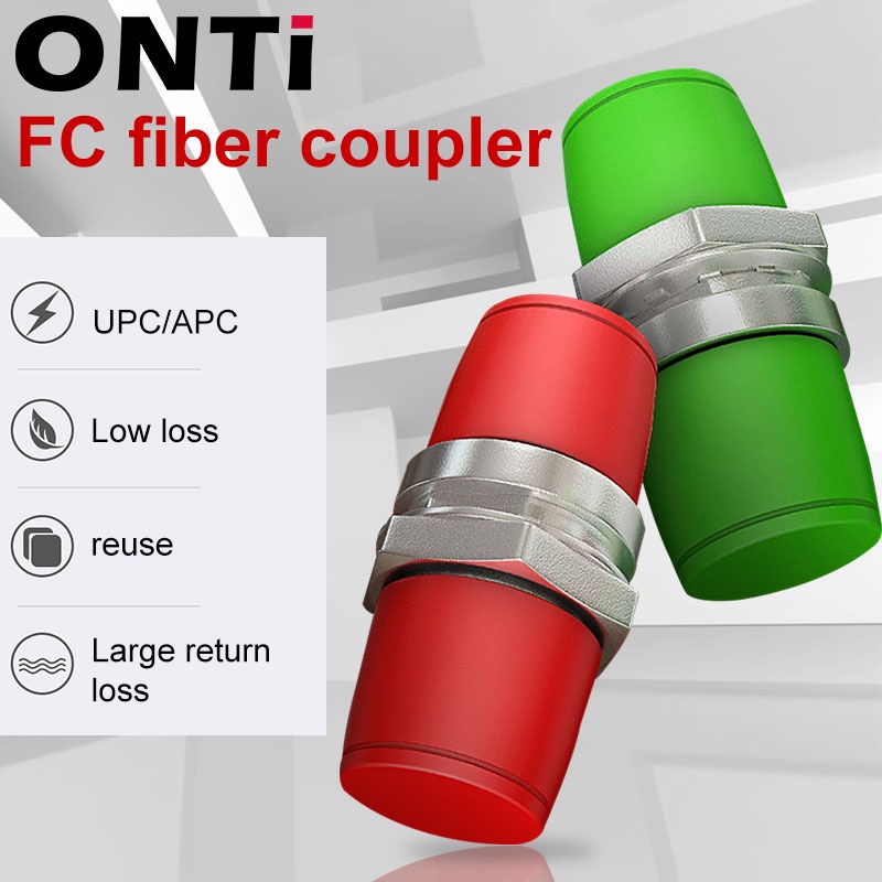 ONTi Type D Single Mode Fiber Coupler FC Circular Flange FC Connector FC UPC Small D Fiber Optic Ada