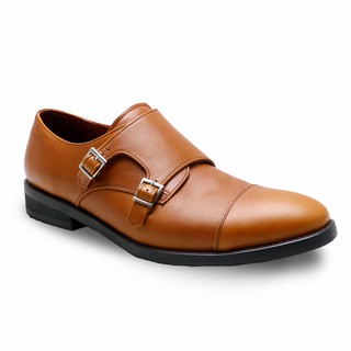BROWN STONE RULER MONK STRAP OIL TOFFEE TAN