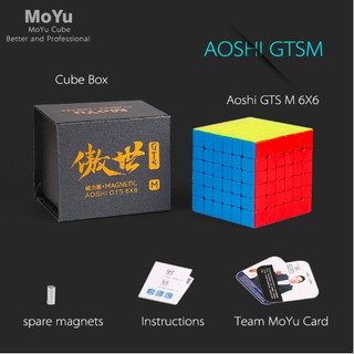 รูบิค 6×6 Moyu Aoshi GTSM สีดำ / Stickerless Magnetic Magic Cube Toy