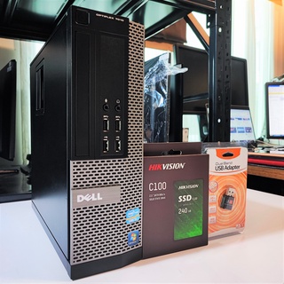 คอมพิวเตอร์มือสอง DELL Optiplex - CPU Core i5-3470@3.20GHz | SSD 120/240 GB | พร้อมเชื่อมต่อ WIFI 5 GHz. สภาพสวย A+