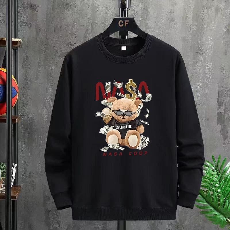 BK493-Oเสื่อแขนยาวคอกลม พิมพ์ลายการ์ตูนน่ารัก เสื้อกันหนาวแฟชั่นเกาหลี ใส่ได้ทุกฤดู สีครบไซส์ครบ ปลีกและส่ง