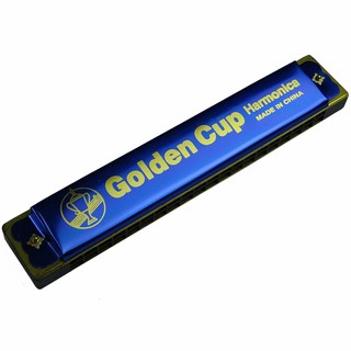 Golden Cup ฮาร์โมนิก้า 20 ช่อง คีย์ C รุ่น JH020-1BL - สีน้ำเงิน (Harmonica Key C)