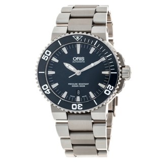 Oris นาฬิกาข้อมือชาย สายสแตนเลส รุ่น 733 7653 4155 MB - สีน้ำเงิน