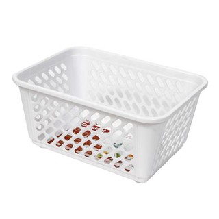 ตะแกรงใส่ของเหลี่ยมกลาง PIONEER M สีขาว Kitchen Storage Baskets&amp;Organization