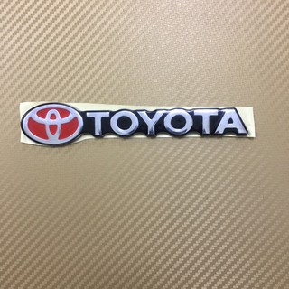 โลโก้* TOYOTA งานเคลือบเงา  ขนาด* 3 x 16 cm