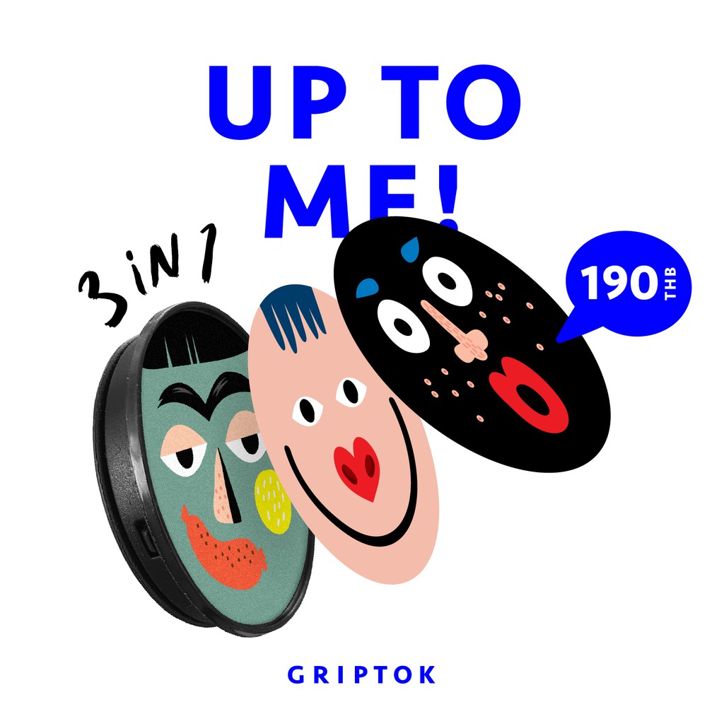 TTT griptok : up to me / pop socket / ที่ติดหลังโทรศัพท์ / ที่ติดมือถือ