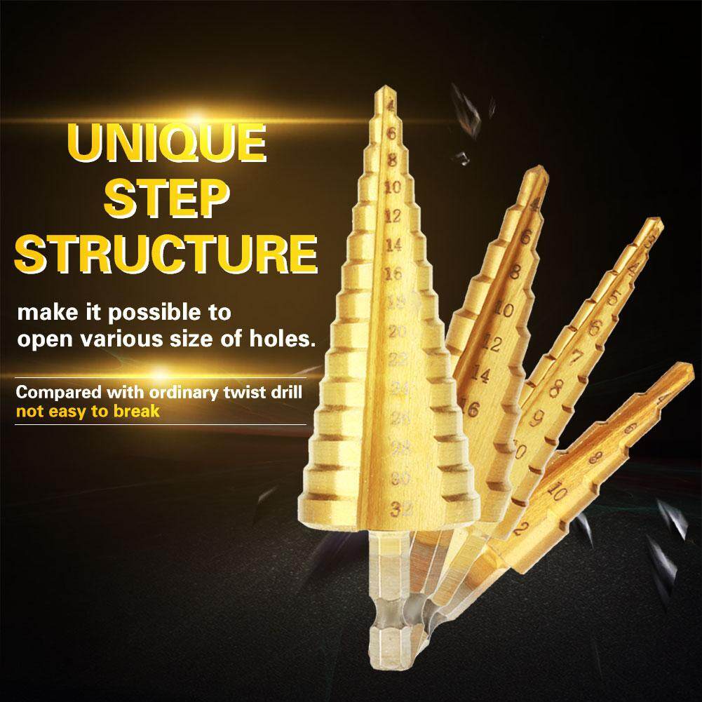 ⭐ส่งทันที⭐ ดอกสว่าน เจาะไม้ 3-32mm High Speed Step Drill Bits for Metal Wood