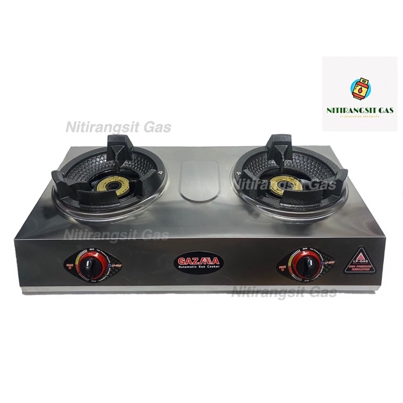 GAZMA รุ่นGMC-STL2KB3.5-AUTO เตาแก๊สหัวคู่ หัวเตาฟู่KB เตาแก๊สตั้งโต๊ะ🔥 (เฉพาะเตาเท่านั้น)