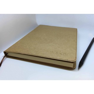 สมุดโน๊ต กระดาษคราฟท์เย็บขอบ (Kraft Paper Notebook A5 size) เนื้อในกระดาษถนอมสายตา ขนาดA5