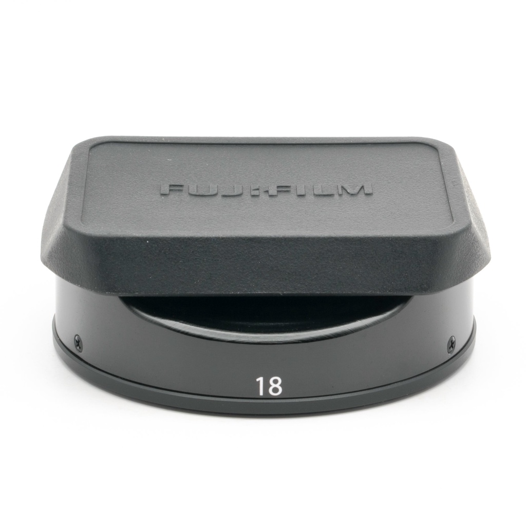 ฮูด เลนส์ ฟูจิ 18mm F2 พร้อมฝาปิดยาง ของแท้ มือสอง Hood for Fuji 18mm F/2 Lens Hood Fujinon Fujifilm
