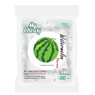 ลูกอม มาย ชูวี่ มิลค์ แคนดี้ วอเทอร์เมลอน เฟลเวอร์ 100 เม็ด 360 กรัม My Chewy Milk Candy Water Melon Flavor 100 tablet