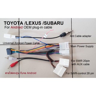 สายไฟ จอandroid ตรงรุ่น TOYOTA ,LEXUSสำหรับจอANDROUD