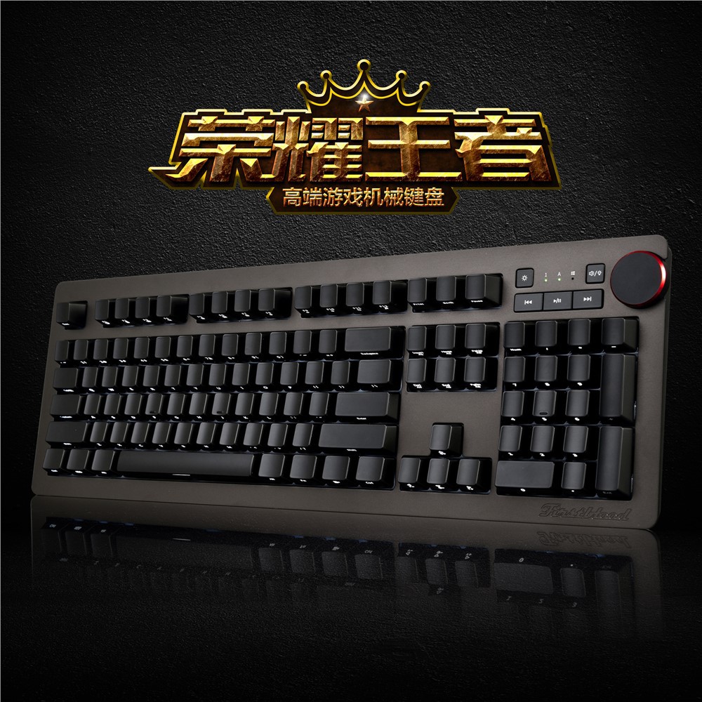 Black Jazz AK Glory King Side Engraved Mechanical Keyboard 104-key Backlit Green Axis Game Chicken