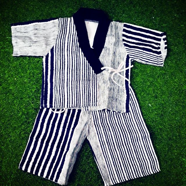 ชุดยูกาตะเด็ก ชุดซามูไร อาเซียนประเทศญี่ปุ่น น้อง  8 เดือน-7 ปี พร้อมส่ง เสื้อ+กางเกงสี่ส่วน