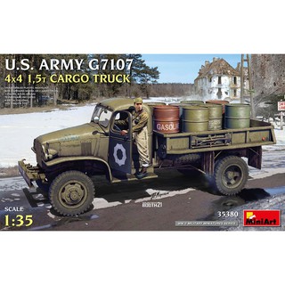 โมเดลประกอบ MiniArt 1/35 MI35380 U.S. ARMY G7107 4X4 1,5t CARGO TRUCK