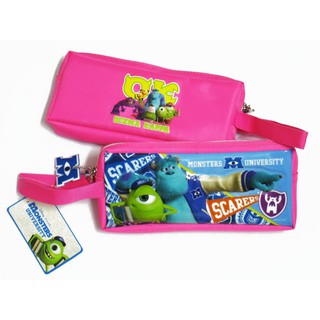 ลิขสิทธิ์แท้ มอนสเตอร์ ยูนิเวอร์ซิตี้ กระเป๋าใส่ดินสอปากกา สีชมพู Monsters University Pen Pencil Bag