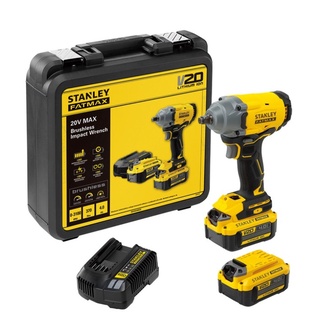 Stanley  บล็อกกระแทกไร้สาย ไร้แปรงถ่าน 20 โวลท์ พร้อมแบตเตอรี่ 4.0Ah รุ่น SBW920M2K-B1