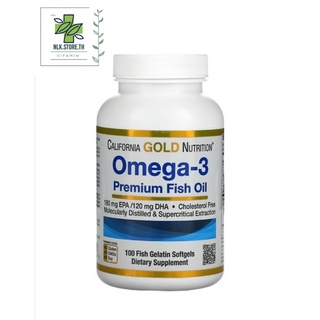 💥พร้อมส่ง Exp.​24💥 California Gold Nutrition Omega-3 Premium Fish Oil 100 Softgels