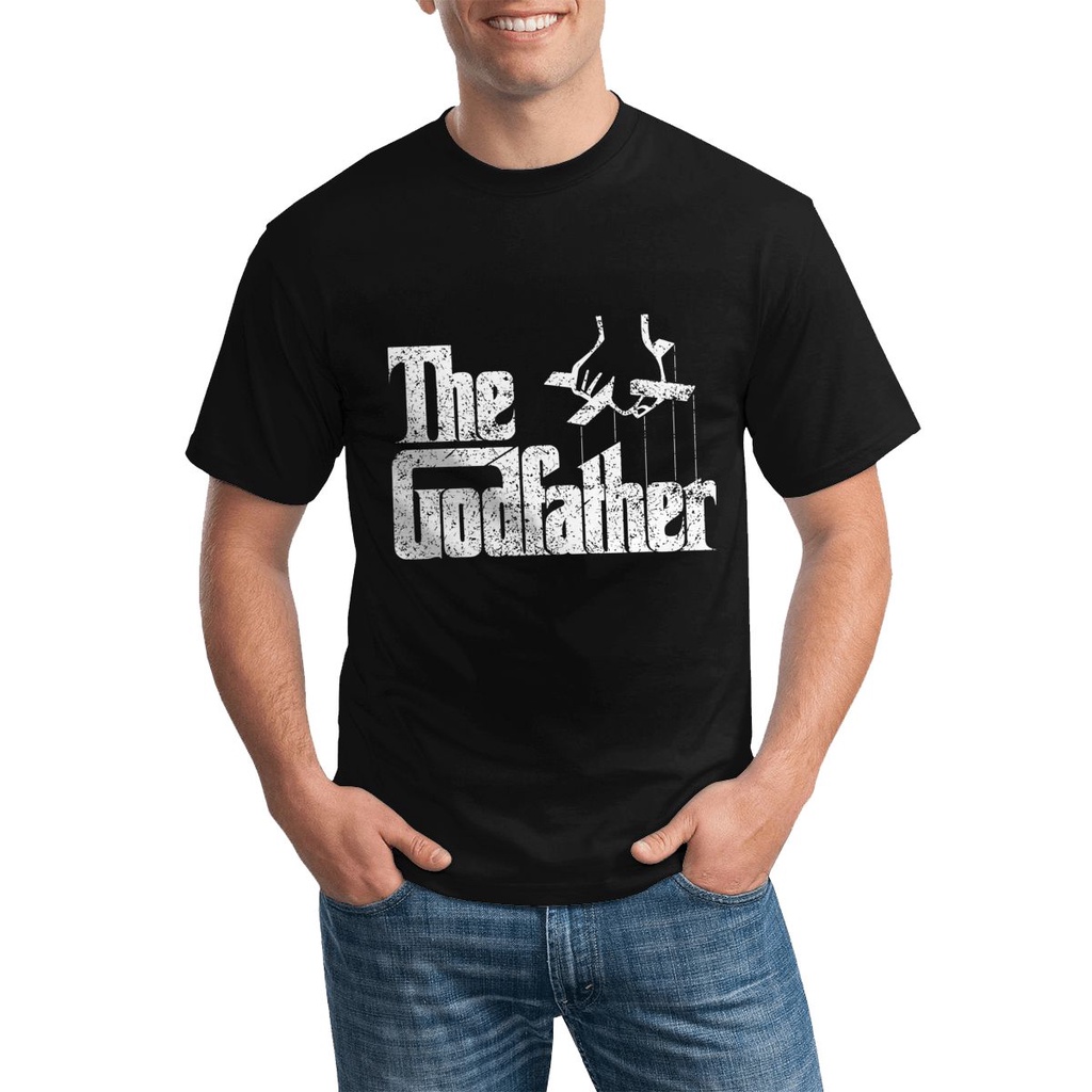 เสื้อยืดลําลอง พิมพ์ลายโลโก้ The Godfather Big Letter Movie สําหรับผู้ชาย