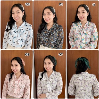 🌸blouse ลายดอกสไตล์เกาหลี🌸