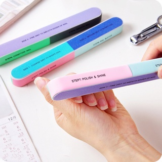 Nail File Double Side Buffing Bar Polishing Nails Strip File Nail Art Tool Sanding Random Color