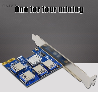 Oa การ์ด Pci 1 To 4 Pci Slot Usb 3 . 0 แปลง Adatper Pcie Riser สําหรับ Bitcoin Mining Device