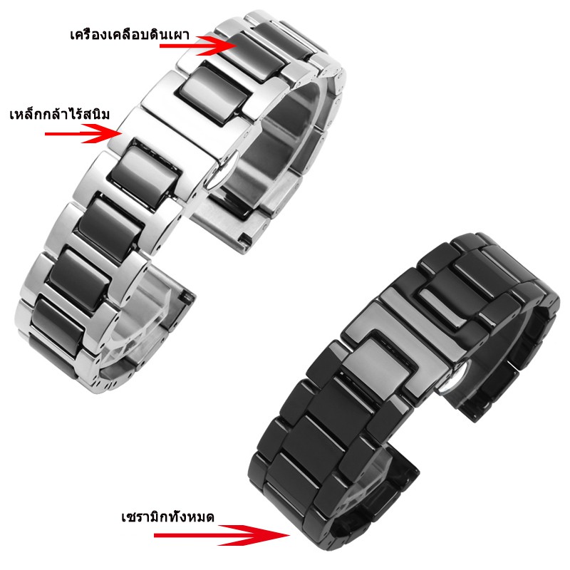 สายนาฬิกาข้อมือเซรามิค สําหรับ Garmin Venu Sq 2 /venu2 plus forerunner 245 245M 645 645M Vivoactive 3 Music element