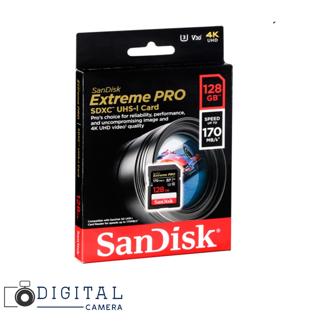 SanDisk EXTREME® PRO V3 128GB SDXC UHS-I Card - 170MB/s