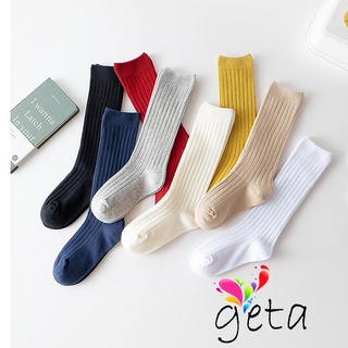 Geta- ถุงเท้าถัก ยาวถึงเข่า สีพื้น สําหรับเด็กทารก