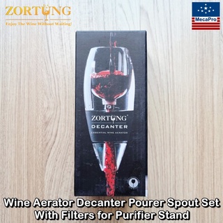 ZORTUNG® Wine Aerator Decanter Pourer Spout Set อุปกรณ์เติมอากาศไวน์ สำหรับไวน์แดงและไวน์ขาว With Filters for Purifier