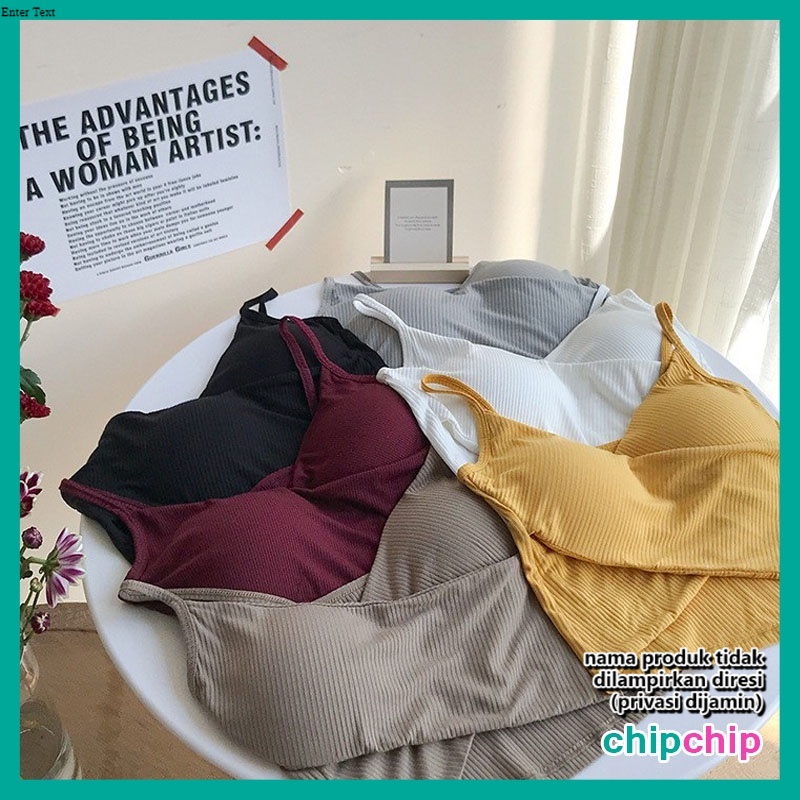 Chipchip ชุดชั้นในสตรี Thanktop Bra Crop Top Cross Bra ผู้หญิงเซ็กซี่แฟชั่น Thank Top - B048