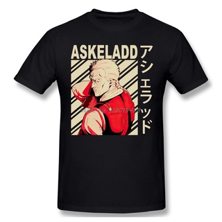 เสื้อยืดวินเทจAskeladd - Vinland Saga เสื้อยืดลําลอง ผ้าฝ้าย 100% แขนสั้น คอกลม แฟชั่นสําหรับผู้ชายS-3XL