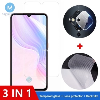 ฟิล์มกระจกนิรภัยกันรอยหน้าจอ 9H 3 in 1 สําหรับ Vivo Y16 Y22 Y22S Y35 Y77 V25 Y76 Y31 Y21 Y33S Y21S Y12S Y12A V21E V21 V19 V15 Y20i Y20S Y50 Y30 Y17 Y12 Y11 2019