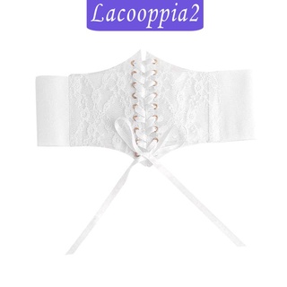 [Lacooppia2] ผู้หญิง ลูกไม้ เอว เข็มขัด กว้าง เข็มขัด คาดเอว สําหรับกระโปรงผู้หญิง