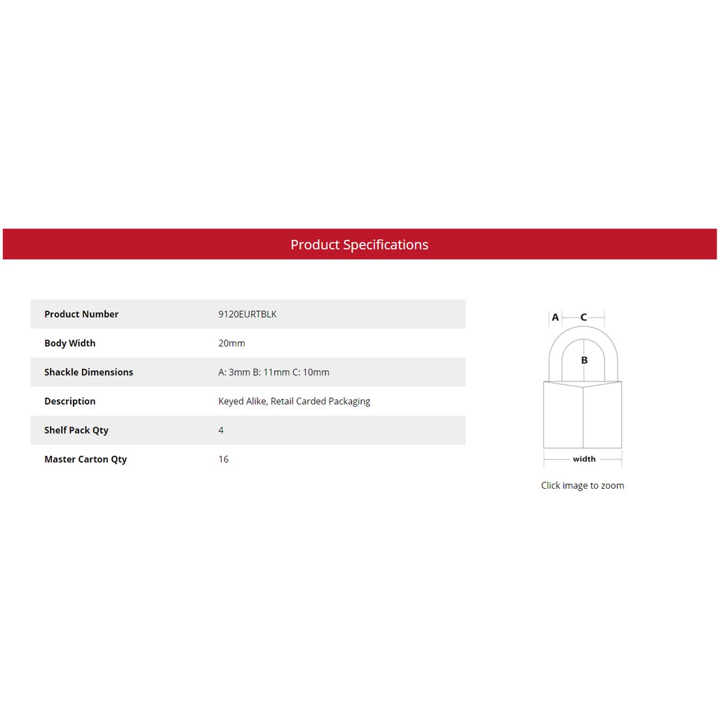มาสเตอร์ล็อค 9120EURTBLK – กุญแจล็อคกระเป๋าเดินทาง