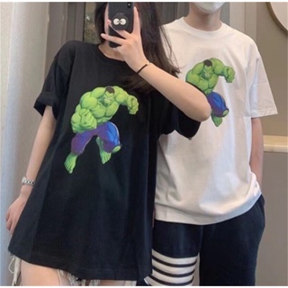 [S-5XL] เสื้อยืดแขนสั้น คอกลม ผ้าฝ้าย พิมพ์ลาย Balenciaga Hulk พลัสไซซ์ สําหรับผู้ชาย และผู้หญิง