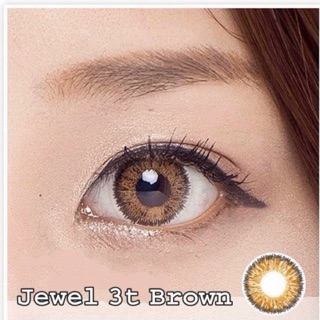 Jewel3tone brown พร้อมส่งสายตาปกติและค่าสายตา (Pitchylens)