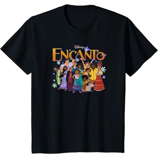 เสื้อยืดลําลอง พิมพ์ลายโลโก้ Disney Encanto Family Group Portrait คุณภาพสูง สไตล์เกาหลี สําหรับครอบครัว